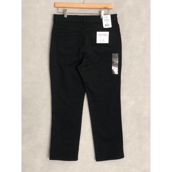 Gloria Vanderbilt Women's 12P Short Amanda Original Slimming Jeans Black NEW - Picture 3 of 7